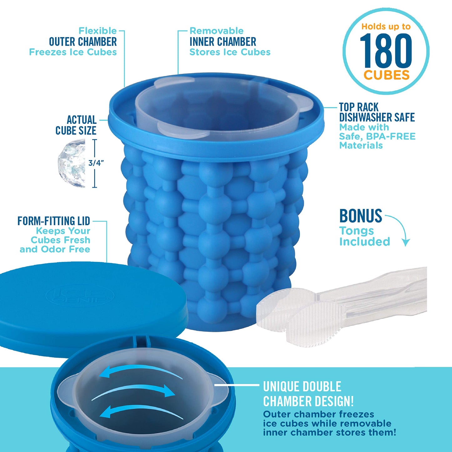 IceBox ® – Cubitera de Silicona 2 en 1